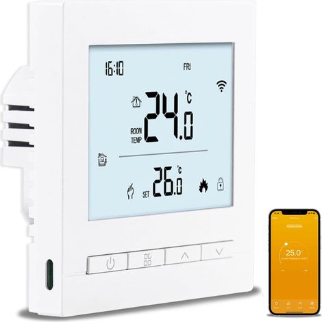 Thermostat Connecté WiFi pour Chauffage de Chaudière Programmable LCD Numérique Intelligent Compatible Alexa Google Home 3A (1/5)