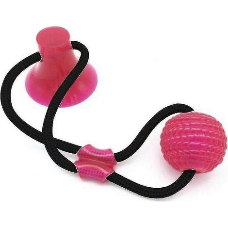 (Rouge) Jouets multifonctionnels pour animaux de compagnie, pour le nettoyage des dents et la sécurité des animaux. (1/2)