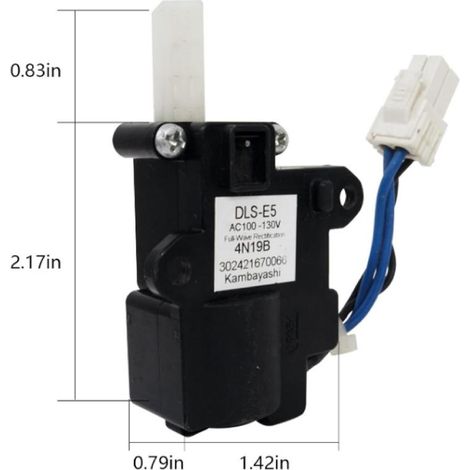 5304511338 Interrupteur de verrouillage de porte de machine à laver, composant de remplacement compatible 174380000001615 120 V (1/2)