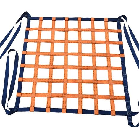 Red de carga para camiones, red de elevación plana de nailon (3 x 3 m/malla de 20 cm/carga de 3,5 t)