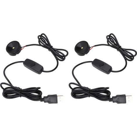 Lot de 2 mini projecteurs LED professionnels USB 5V réglables lumière naturelle pour vitrine présentoir bijoux couloir meuble (1/5)