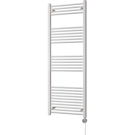 Zennor - White Electric Towel Rail H1600mm x W600mm Straight 800w Thermostatic (1/3)