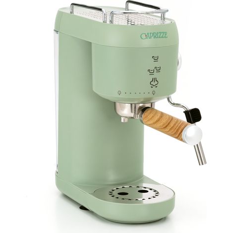Macchina da caffé semiautomatica Caprizze Hikari 1400 W 20 bar con vaporizzatore e montalatte USB incluso colore verde opaco