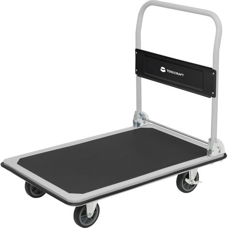 Toolcraft – Chariot à main pliable 2303575 – Charge max 150 kg – 4 roues avec freins – Système de blocage – Acier et PP antidérapant (1/5)