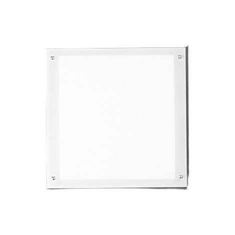 Plafonnier Led Carré Verre Blanc 40W Cct Réglable 52,5X52,5 Cm, Design Moderne Avec Structure En Métal Et Aluminium Blanc - Perenz Luminaire (1/3)
