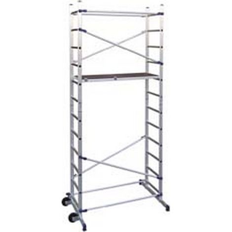 1PZ TRABATTELLO IN ALLUMINIO "PINNA CLIC" - cm.114x156x365h., piano lav. cm.236h., Kg.34,4
