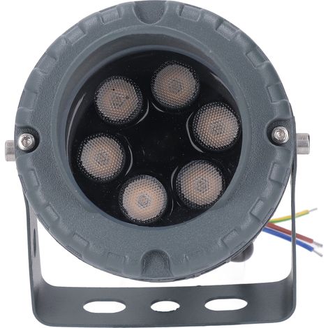 Spot LED rond 220 V 6 W IP65 résistant à l'eau, visibilité améliorée, projecteur d'extérieur pour jardin, pelouse, arbres, blanc froid 4000 K (1/5)