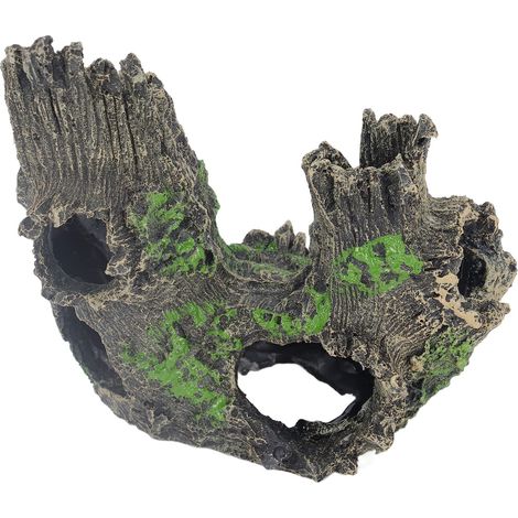 Acquario ricavato da un tronco d'albero – paesaggio – vivido e raffinato – decorazione da giardino