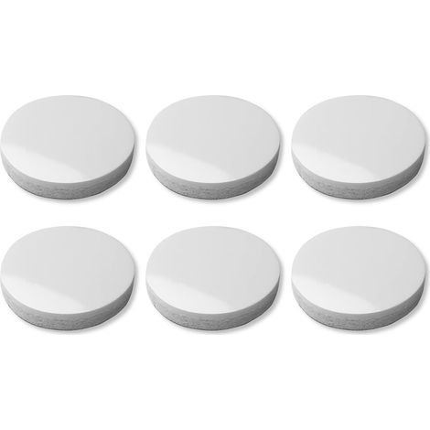Cyclingcolors – Lot de 6 patins silicone antidérapants Ø28mm – Anti-vibration pour meubles – Adhésifs blancs pour isolation acoustique (1/3)