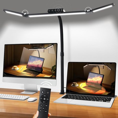 FLITI LED Clip-On Desk Lamp - Wide Anti-Glare Lighting for Office and Reading (1/5)