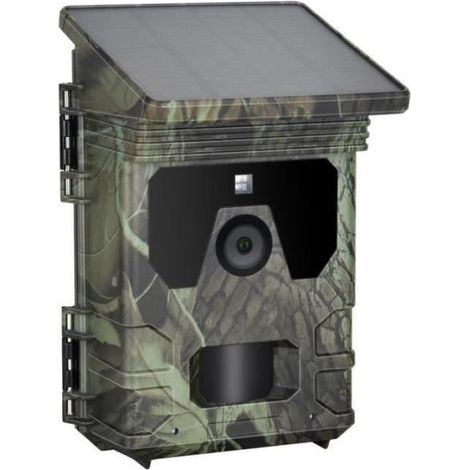 Caméra de chasse solaire 24 MP 1080p, piège photographique photo et vidéo, panneau solaire, LED (1/4)