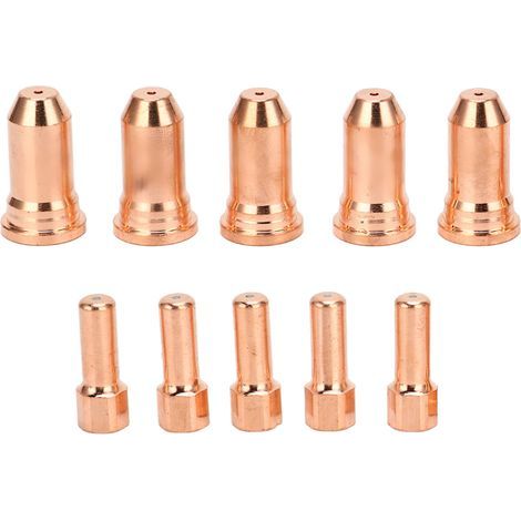 Copper nozzle electrode kit, 1.5mm plasma cutting consumables for the PT100 series, 10 pieces (1/5)