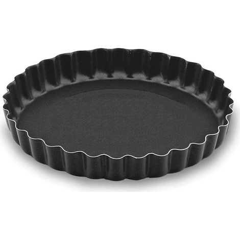 1 Moule à tarte Aluminium, Antiadhésif 28 cm, Fond fixe, Pour pâtisserie maison
