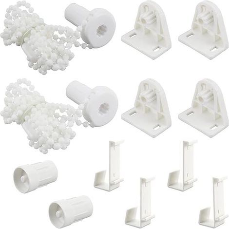 12-teiliges Set inklusive einer 17-mm-Rollokopfsteuerung, Vorhangzubehör und dicken POM-Rollos. (1/5)