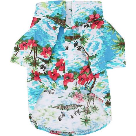 Chemise hawaïenne tendance et respirante pour chien et chat (taille M) (1/2)