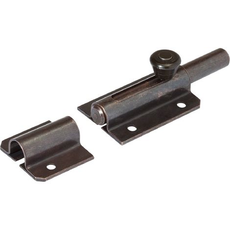 CATENACCIO TRASVERSALE ASTA TONDA ART.216 mm 120 - acciaio bronzato- 10 pezzi  - ALDEGHI LUIGI