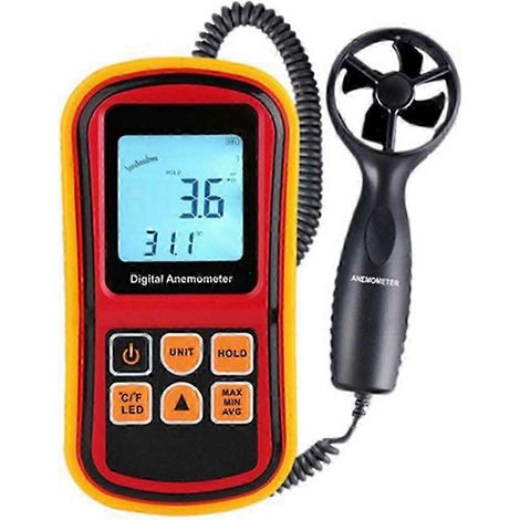 Anémomètre et thermomètre numérique GM8901, outil de mesure portatif de 45 m/s (1/4)