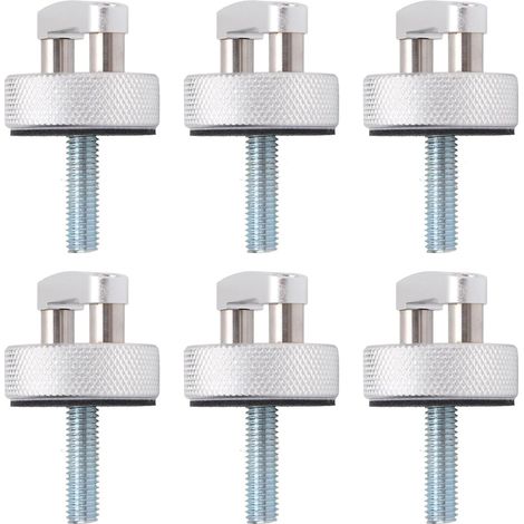 Attaches à Dégagement Rapide en Aluminium pour Toit Rigide – Vis à Oreilles à Retrait Rapide, Kit de 6 Pièces Compatible JK JLU JT 2dr & Unlimited 4dr 2007-2018 (SILVER) (1/5)