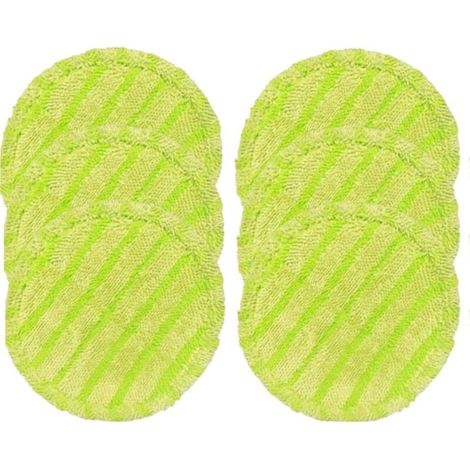 Lot de 6 tampons de rechange en microfibre 160 mm pour balai électrique, serpillère, aspirateur, laveur, aérosol (réutilisables) (1/4)