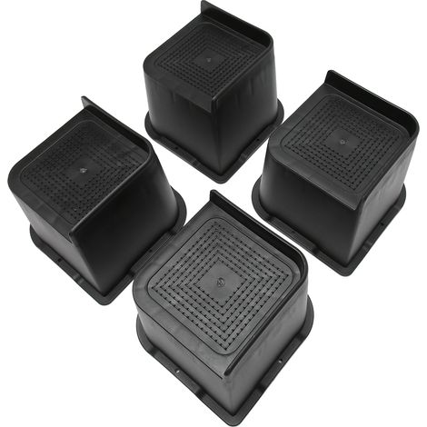 Stück L-förmige ABS-Bettfüße, rutschfeste Stuhlbeinerhöhungen, Möbelblöcke für Büro, Kleiderschrank, Sofa, Tisch, Schwarz, 10,2 cm (1/5)