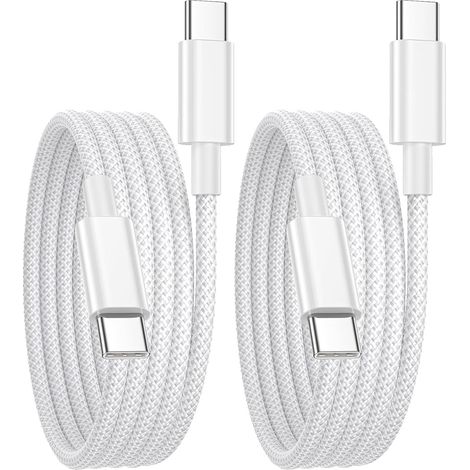Stück 66-W-USB-C-Kabel, 2 m langes USB-C-Schnellladekabel, geflochtenes Nylon-Ladekabel, kompatibel mit iPhone 16, 15 Pro und Max (1/5)