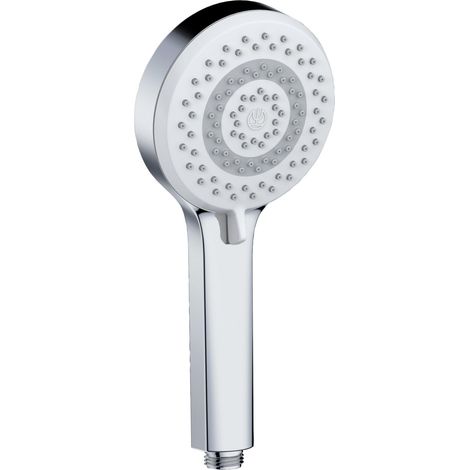 KLUDI-X1 Soffione doccia universale a risparmio idrico come opzione, doccino per doccia con 3 tipi di getto (corpo, capelli, pelle), soffione easy-clean Ø 10,7 cm, doccia soffione cromo
