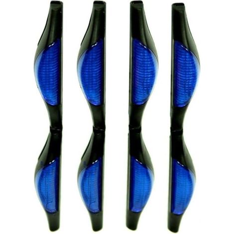 4 x Bump Stop Front Or Rear Door Guard Clip Push On Protector Edge Strip Blue Protectors Reflectors BLUE scratch dent Protectors paint work (2PAIR)