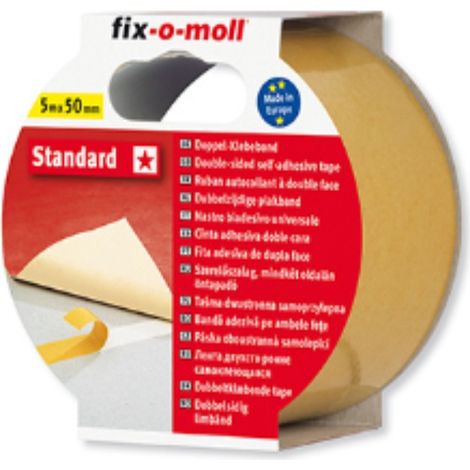 FIX-0-MOLL - 5mt x 38mm - NASTRO BIADESIVO STANDARD - PER USO QUOTIDIANO - RESISTENTE AGLI STRAPPI