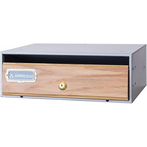 Buzón horizontal "Future" 3500 madera de sapelli 12x25x34cm arregui