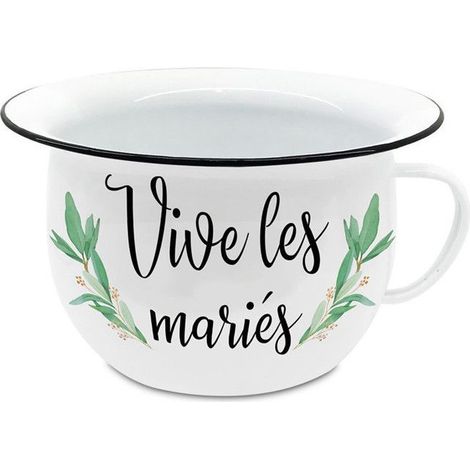Pot des mariés - Animation - Jeux - Mariage - Vive les mariés - Métal - 22x13.5cm (1/2)