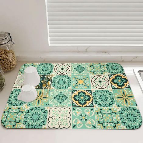 Dish Draining Mat 40 x 50 cm Absorbent Coffee Maker Mat (1/5)