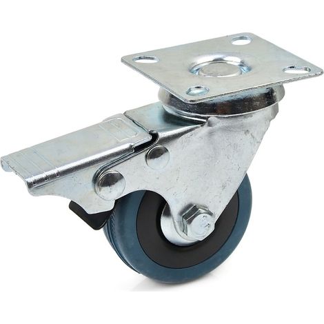Roue pivotante avec frein 50 mm PP/caoutchouc (100)