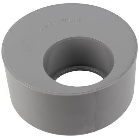 Spina di riduzione in PVC incorporata 125 mm maschio, 63 mm femmina.