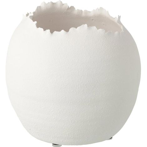 Cache-Pot Irrégulier en Argile "Justin" 29cm Blanc (1/3)