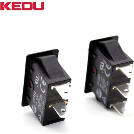 Interrupteur à bouton-poussoir KEDU HY35C Arc, lot de 2 (2 pièces) Interrupteur à bascule miniature, bouton de réinitialisation, design ultra-fin en forme d'arc (1/5)