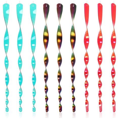 9X Anti-Bird Pendant, Reflective Spiral, Sturdy Plastic, For Garden and Balcony (1/5)