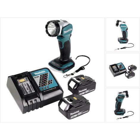 Makita DML 802 RT 18 V Li-Ion Cordless Worksite Lamp + 2x 5.0 Ah Baterías + Cargador (1/5)