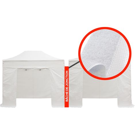 Bande PVC 520g pour auvent – fixation murale robuste avec fermeture crochet, idéale pour tentes