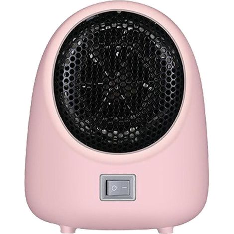 Mini chauffage d'appoint à chauffage rapide avec protection contre la surchauffe, idéal pour les petits espaces et parfait pour la maison ou la table (rose, prise européenne, 220 V).