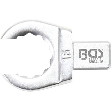 BGS Einsteck-Ringschlüssel offen 16 mm Aufnahme 9 x 12 mm - 6904-16