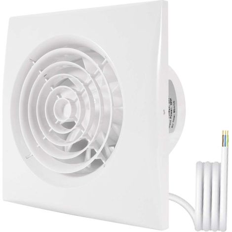 Ventilateur extracteur d'air 100mm  Débit 95 m³/h  Vitesse 2100 RPM  Plastique ABS anti-corrosion  Installation murale ou plafond (1/5)