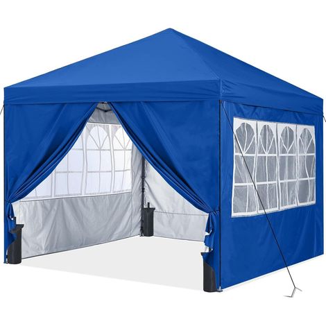 Pavillon 2.5x2.5M Popup Sonnenschutz Rolltasche 2,4X2,4M Wei&xDF (1/5)