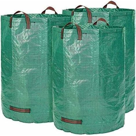 3 Premium XXL Gartensäcke – Stabile Gartenabfallsäcke aus extrem robustem 150 g/m² Polypropylen (PP) – Freistehende und zusammenfaltbare Laubsäcke (1/4)