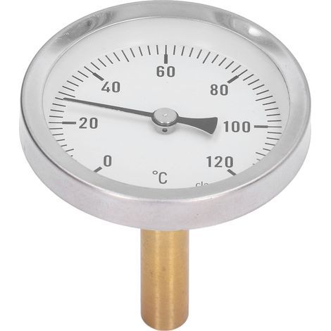 63mm Dial Thermometer, BBQ Pointer, Bimetallic Temperature Gauge from 0 to 120°C for Cooking (1/5)