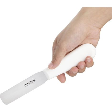 Couteau Spatule Professionnel Droit Blanc 100 mm - Hygiplas (1/4)