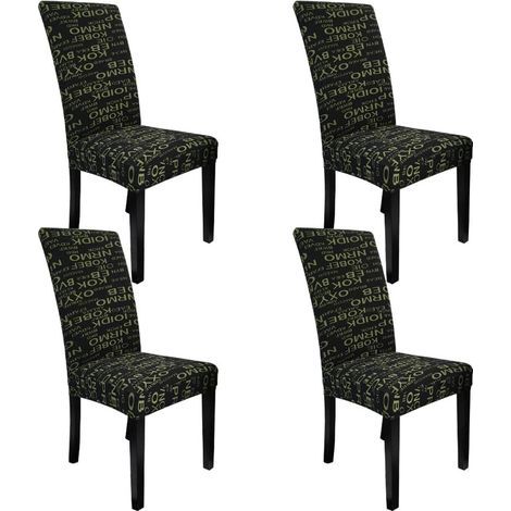 4 Pcs Universal Stretch Washable Lycra Dining Chair Covers (1/5)