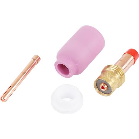 4-teiliges WIG-Schweißzubehör-Set mit Mittelverbinder, Keramikdüse, Elektrodenclip und Abdeckung, Schweißbrennerteile für WP 17, 18 und 26 (1/5)