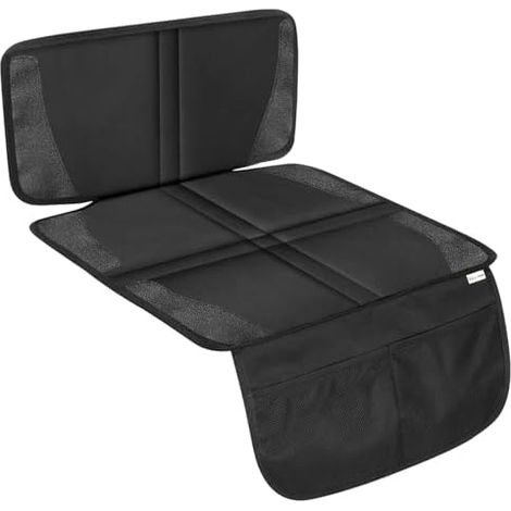 Protecteur Siège Voiture ISOFIX – Antidérapant Poches Organisateur Oxford Enfant Bébé Animaux Noir (1/5)