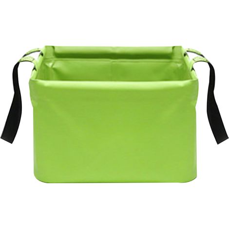 Seau Pliable Carré - 12 L - Résistant À L'Eau - Pour Camping, Randonnée, Pêche, Lavage Vaisselle Et Lessive - 0,32 Kg (1/5)