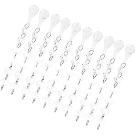 Suspension conique transparente en acrylique 6+1, lot de 10. (1/5)